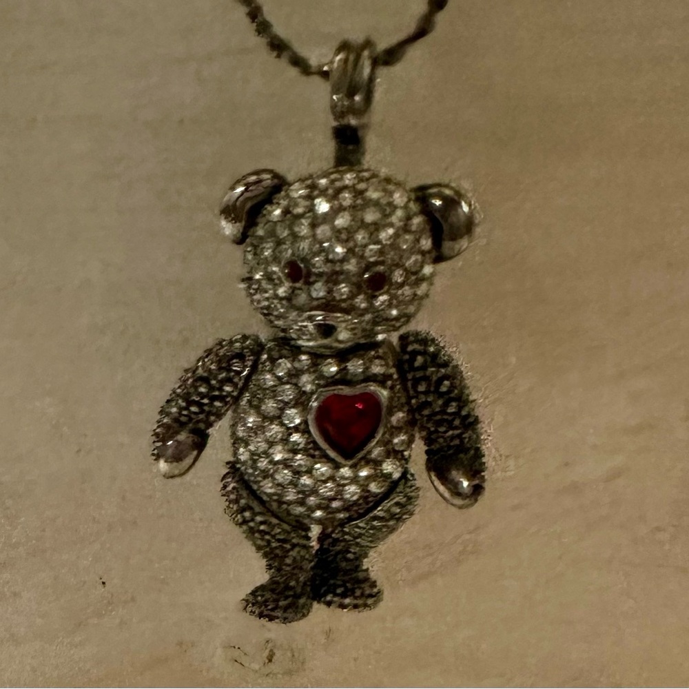 Vintage Rhinestone Teddy Bear Pin/Pendant